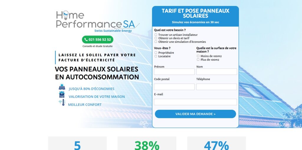 attirez des prospects qualifiés pour votre entreprise photovoltaïque et développez votre activité grâce à nos solutions efficaces et durables en énergie solaire.