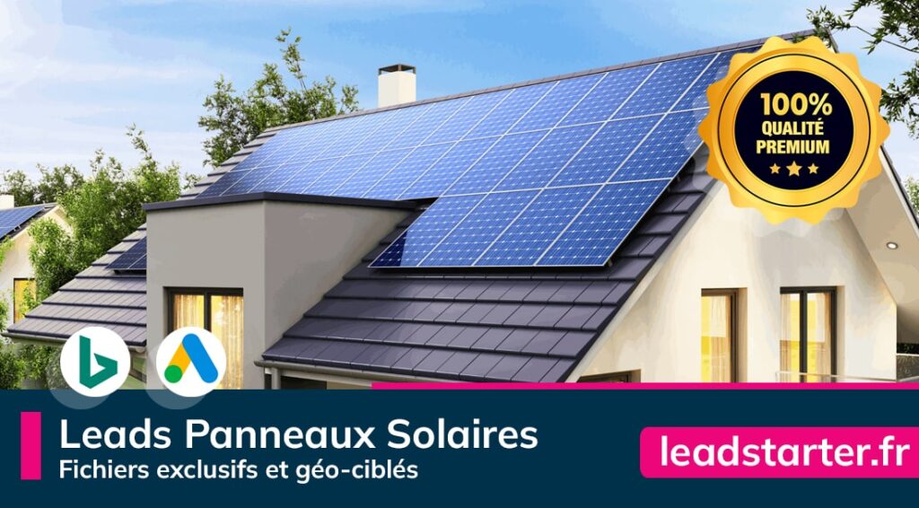 découvrez comment optimiser votre investissement en énergie renouvelable avec notre service spécialisé dans l'achat de leads photovoltaïques. attirez de nouveaux clients, augmentez vos ventes et développez votre entreprise grâce à des contacts qualifiés dans le secteur de l'énergie solaire.