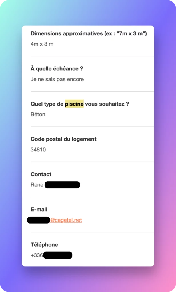 découvrez notre service de génération de leads pour les piscines premium, conçu pour vous aider à attirer des clients exclusifs et à développer votre entreprise. augmentez votre visibilité et maximisez vos ventes grâce à nos solutions adaptées aux professionnels du secteur.