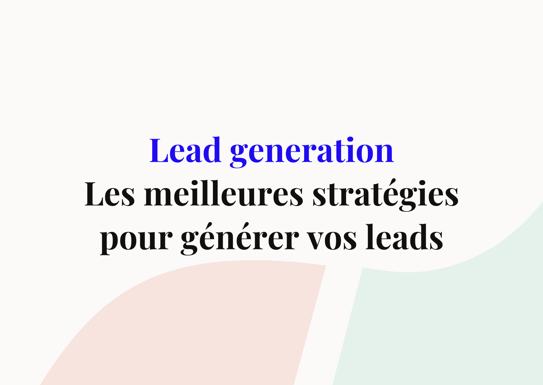 découvrez comment transformer efficacement vos leads froids en opportunités lucratives grâce à des stratégies de marketing ciblées et des techniques de nurturing adaptées. augmentez votre taux de conversion et maximisez le potentiel de votre pipeline commercial.